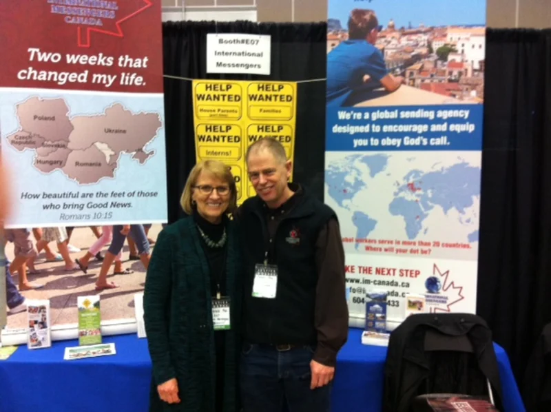Grace and Gene Fox at the International Messengers Booth