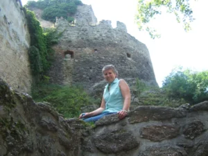 Grace Fox at a mediaeval castle 